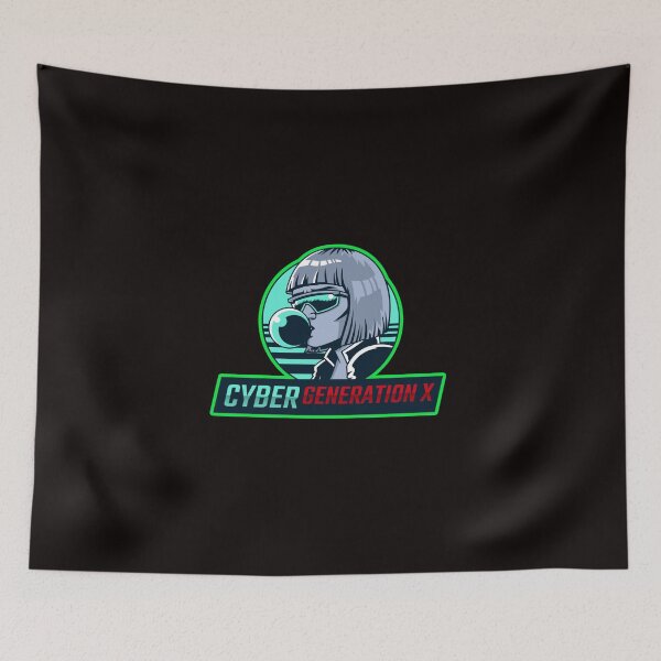 Item preview, CYBER GENERATION X techno girl wearing black glasses designed and sold by LargeShop.