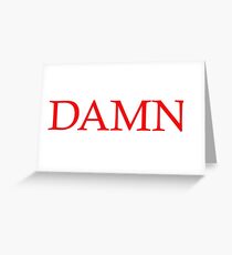DAMN. Kendrick Lamar Album Design Greeting Card