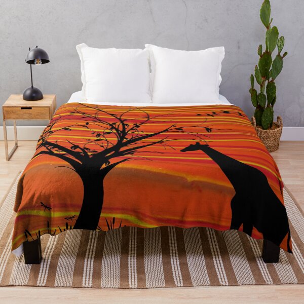 Item preview, Sunset African Savannah Landscape - Original Acrylic Art designed and sold by AussieMuma.