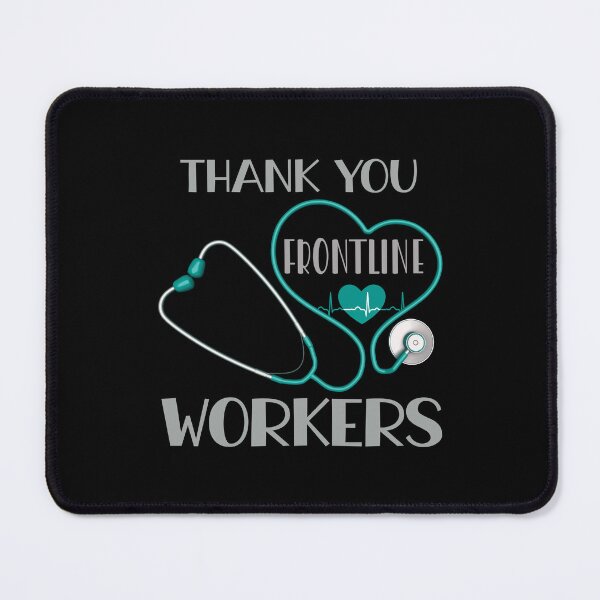 Item preview, Thank You Frontline Workers (Hospital Green on Black) designed and sold by PawsitiveMum.