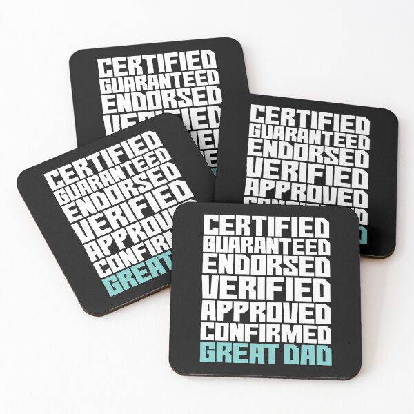 Item preview, Certified, Guaranteed, Endorsed, Verified, Approved, Confirmed Great Dad. designed and sold by studiohfy.