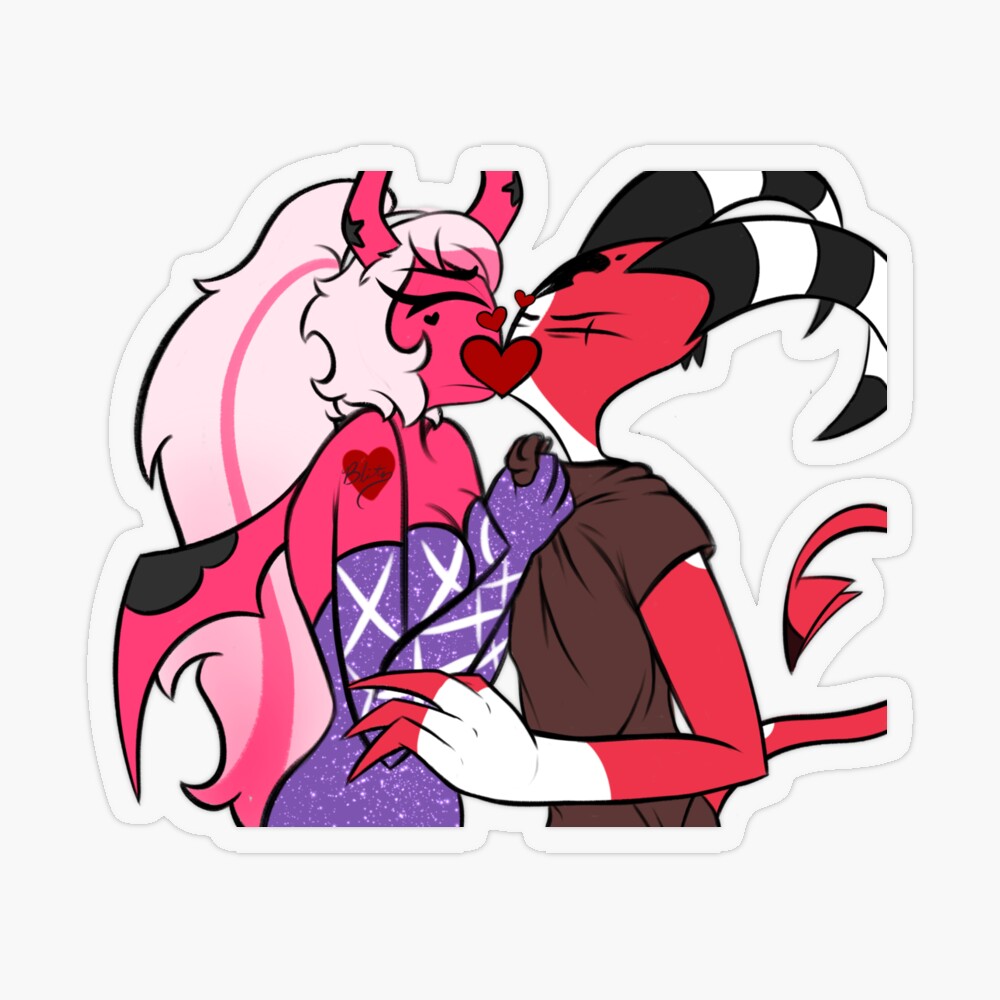 Blitzø x Verosika Mayday kissing sticker 