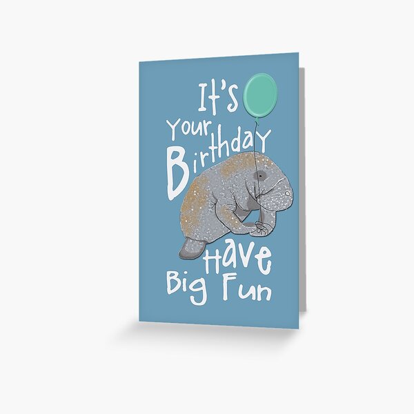 manatee birthday card