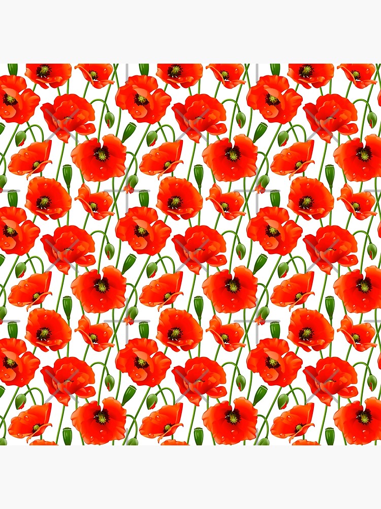 "Beautiful Red Poppy Flowers" Poster for Sale by Makanahele Redbubble