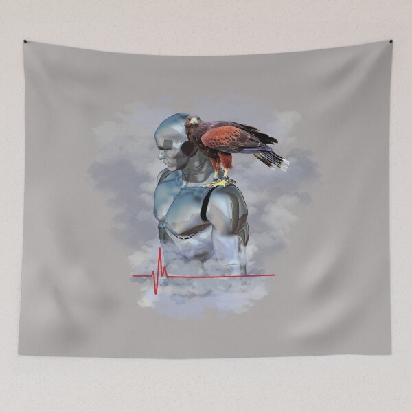 Item preview, Amazing Robot with Hawk Design makes a great gift for the Boyfriend or Man Of the House. Available on many items designed and sold by Abstractdiva.