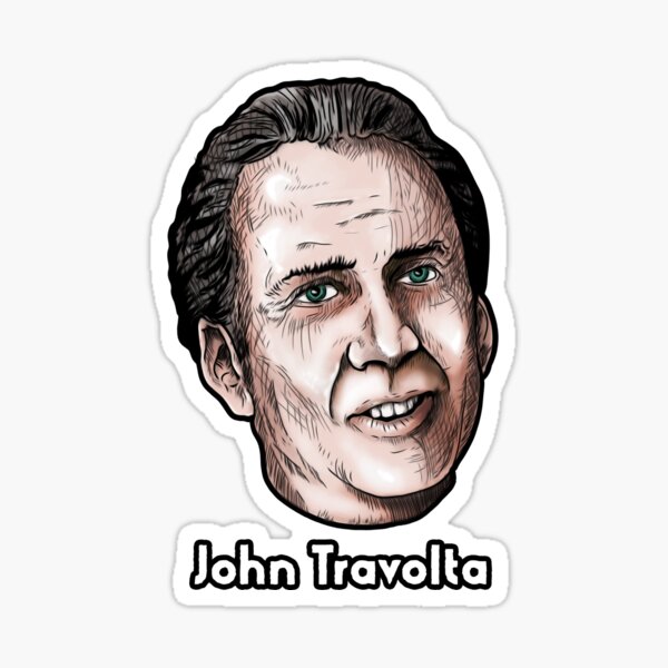 Vista previa del artículo con la obra «John Travolta», diseñado y vendido por HarleyWarren.