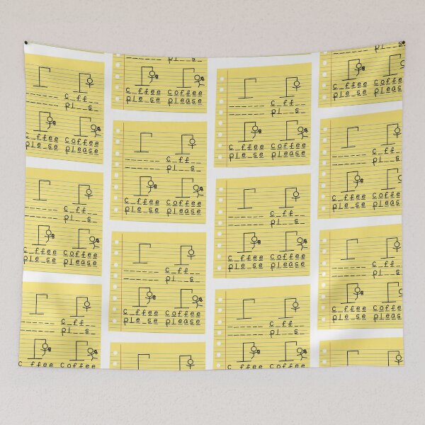 Item preview, coffee hangman game designed and sold by noicethingys.