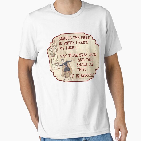 Vista previa del artículo con la obra «He aquí el campo, divertido meme medieval», diseñado y vendido por Resafal05.