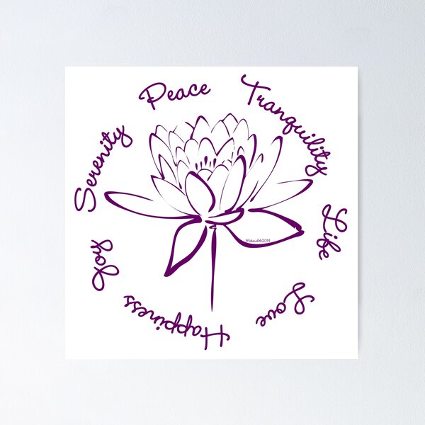 Item preview, Serenity Tranquility Lotus (Purple) designed and sold by Makanahele.