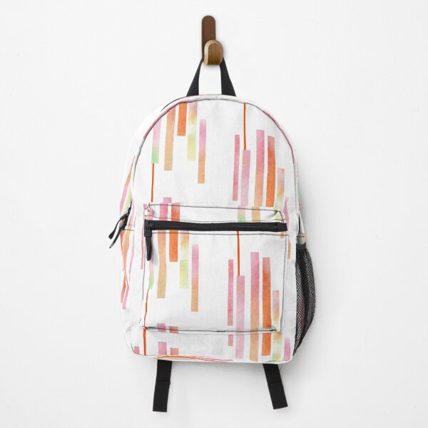 Item preview, White orange vertical striped pattern designed and sold by lausn.