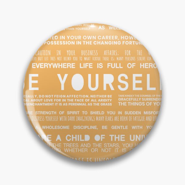 Item preview, The Desiderata, mustard yellow, typographic word art designed and sold by Your Word Co.