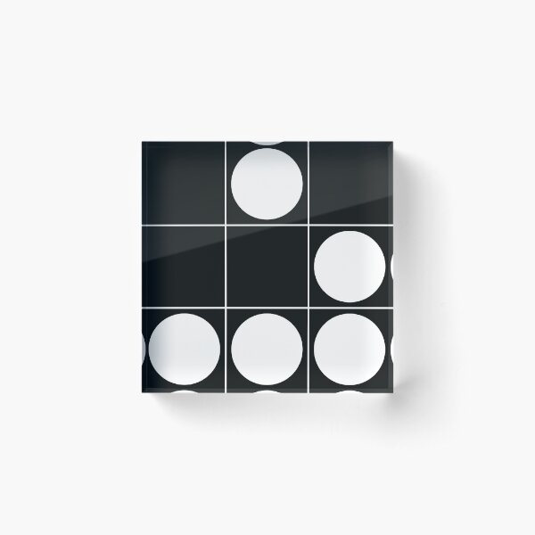 Game of Life Glider (Hacker Symbol) (black) Acrylic Block