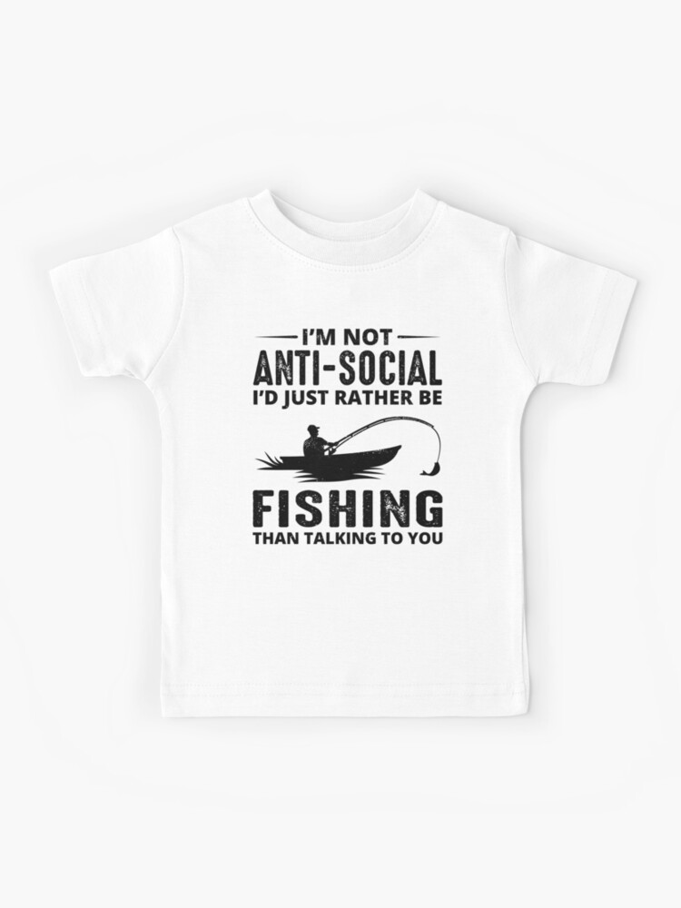 Fishing Fish Outdoor Hobby Activity Funny Saying Kids T-Shirt for Sale by  CuteDesigns1