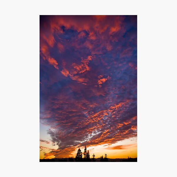 it was a maroon and cloudy night Photographic Print