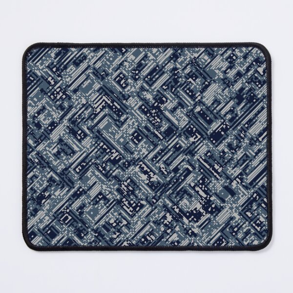 Item preview, Winter Camouflage Distorted Lines Patterns in Blue Shades designed and sold by ShopieHome.