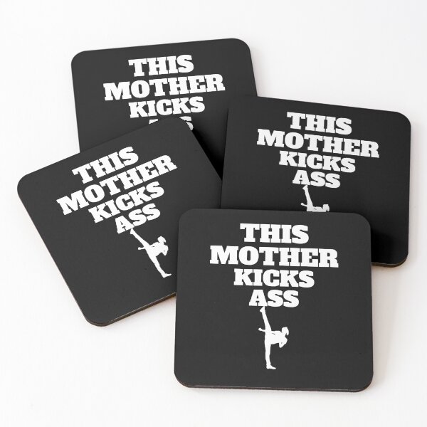 Item preview, This Mother Kicks Ass Strong Woman Mothers Day Kicking White 2 On Black designed and sold by podguy.