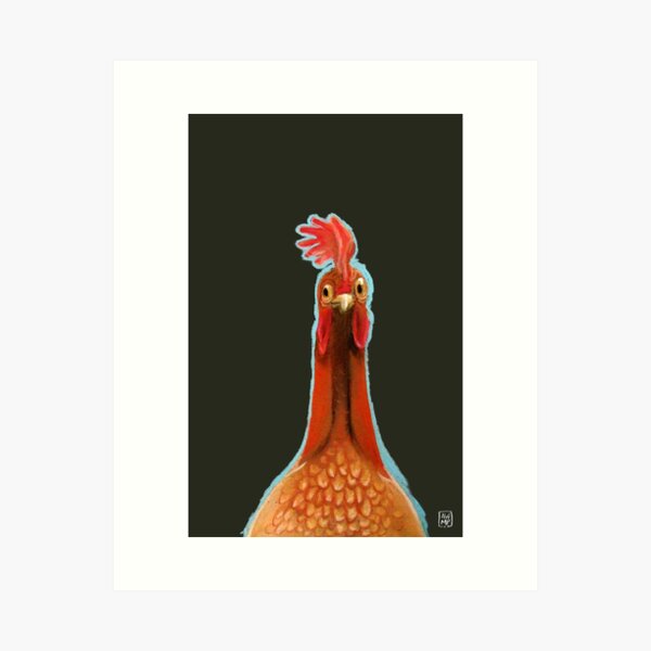 Plucky Cluckers - Pastel Chicken Art Print