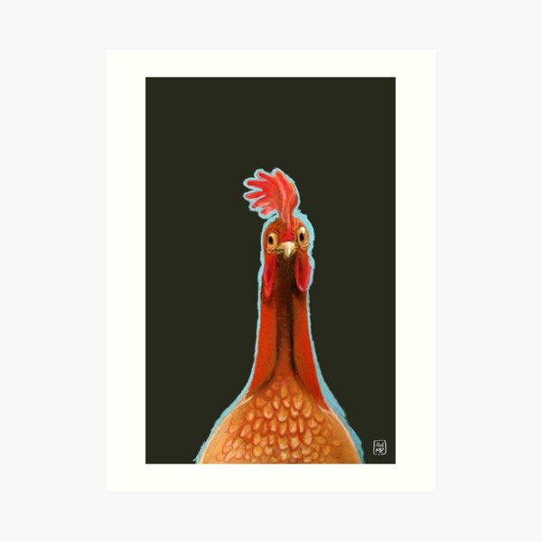 Plucky Cluckers - Pastel Chicken Art Print