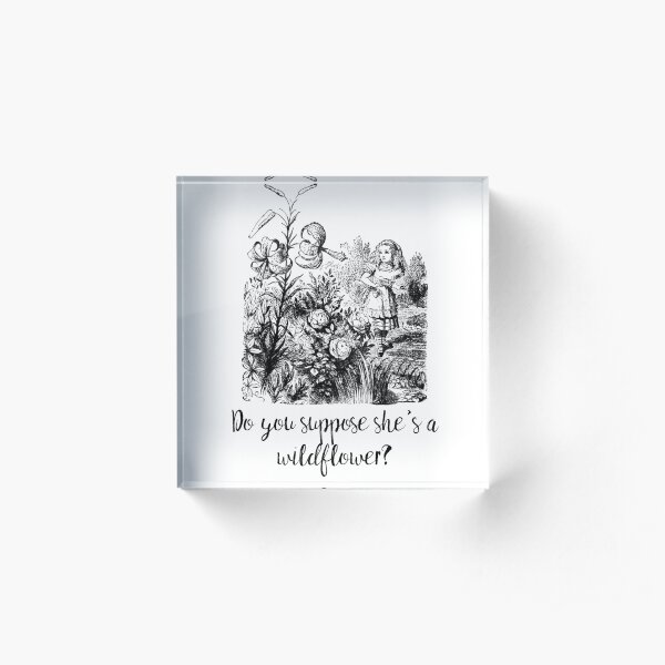 Do you suppose she's a wildflower? Original illustration. Acrylic Block