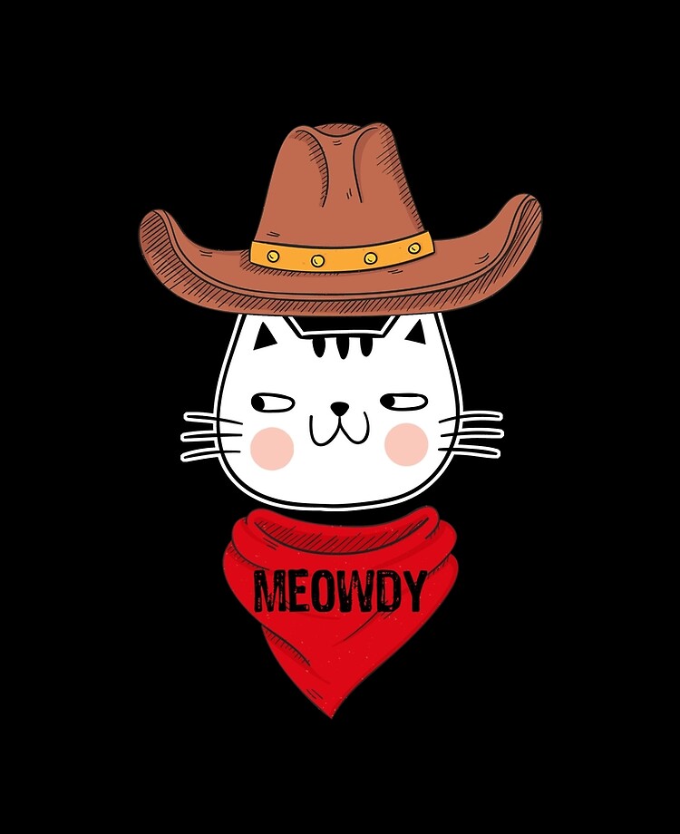 Meowdy - Funny Mashup Between Meow and Howdy Cat Meme iPad Case