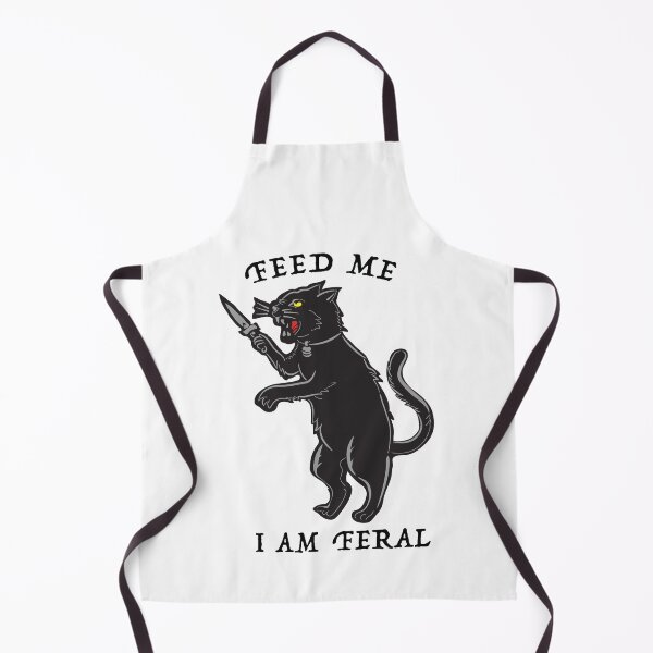 Item preview, Feed Me I am Feral ( Funny Black Cat ) designed and sold by WULFLAND ARTS.