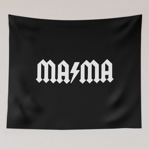 Item preview, MAMA is a Rocker Metal Heavy Metal Rock and Roll White on Black designed and sold by podguy.