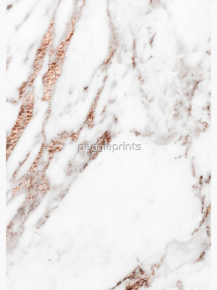 Rose gold vein marble by peggieprints