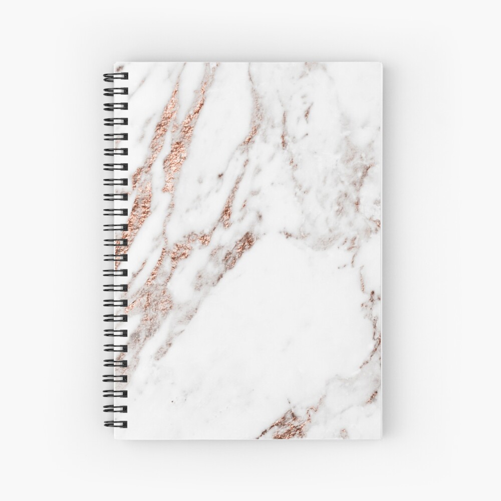 Rose gold vein marble Spiral Notebook