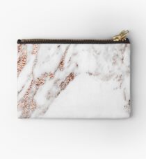 Rose gold vein marble Zipper Pouch
