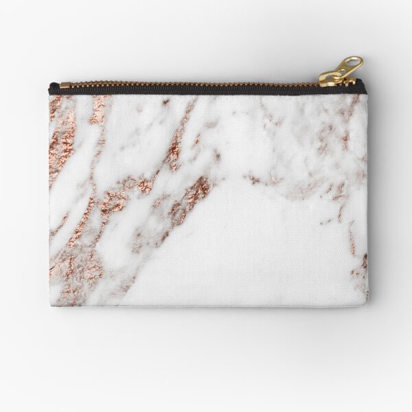 Rose gold vein marble Zipper Pouch