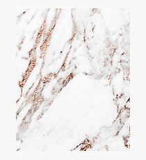 Rose gold vein marble Photographic Print