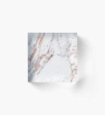 Rose gold vein marble Acrylic Block