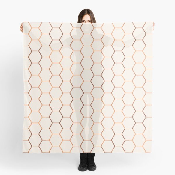 Rose gold copper honeycomb Scarf