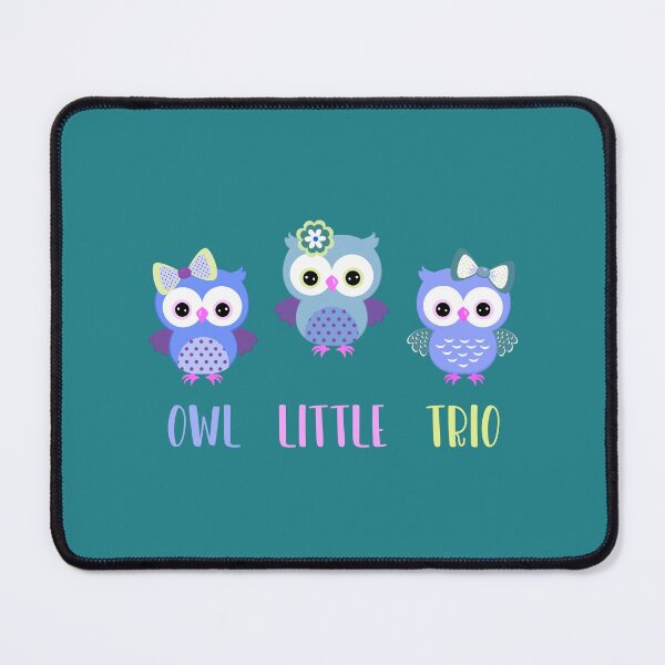 Item preview, OWL Little Trio (Blue Girls on Teal) Maternity & Baby Wear Incl. designed and sold by PawsitiveMum.