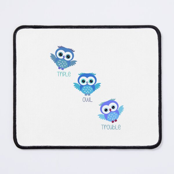 Item preview, Triple OWL Trouble (Blue onBlue) Maternity & Baby Wear Incl. designed and sold by PawsitiveMum.