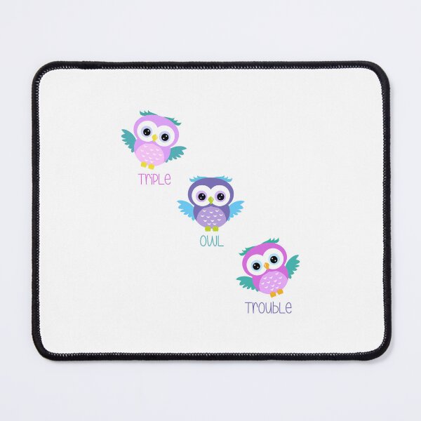 Item preview, Triple OWL Trouble (Pink/Purple on Purple) Maternity & Baby Wear Incl. designed and sold by PawsitiveMum.