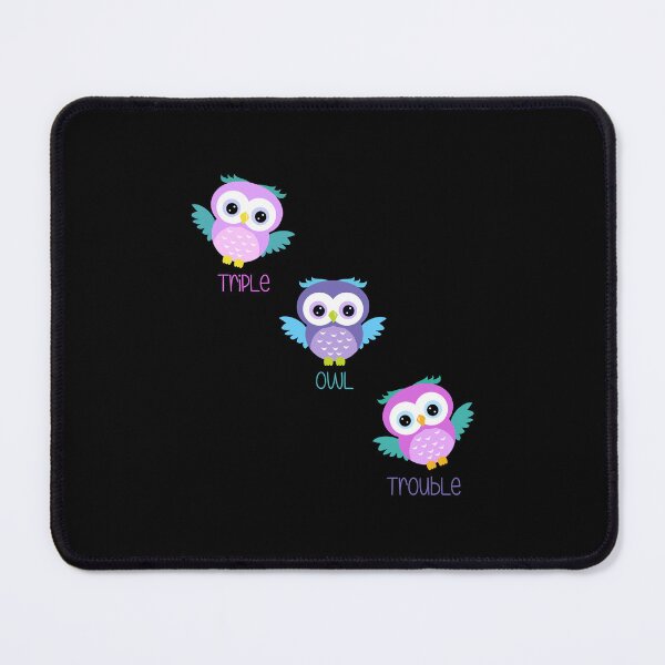 Item preview, Triple OWL Trouble (Pink/Purple on Black) Maternity & Baby Wear Incl. designed and sold by PawsitiveMum.
