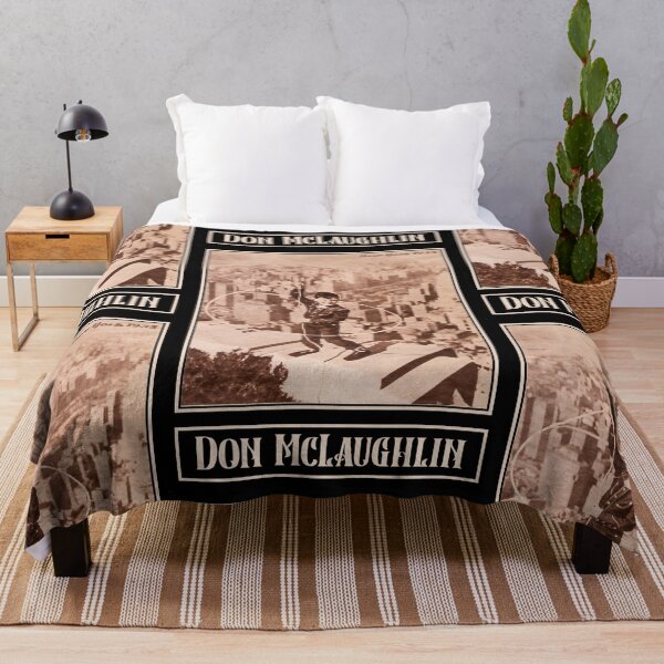 Item preview, Don McLaughlin - Rodeo, Western,Cowboy, Calf Roping, Steer Roping,Tie-Down Roping,Trick Roping Vintage T-shirt Design For Black Background designed and sold by blackwolfpixels.
