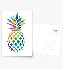 Rainbow Pineapple Postcards