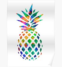 Rainbow Pineapple Poster