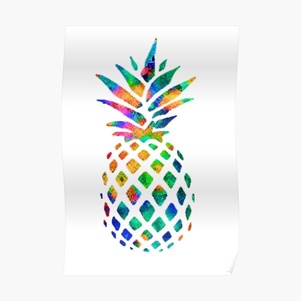 Rainbow Pineapple Poster