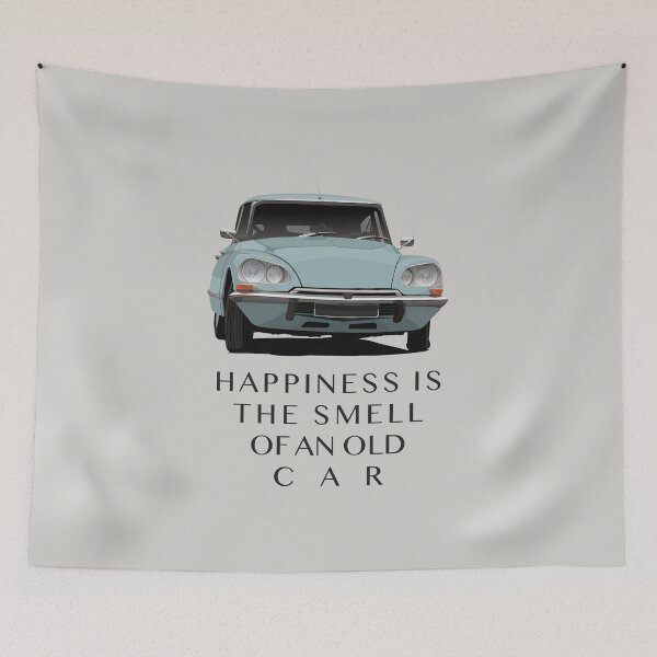 Item preview, Happiness is the smell of an old car - D S designed and sold by knappidesign.