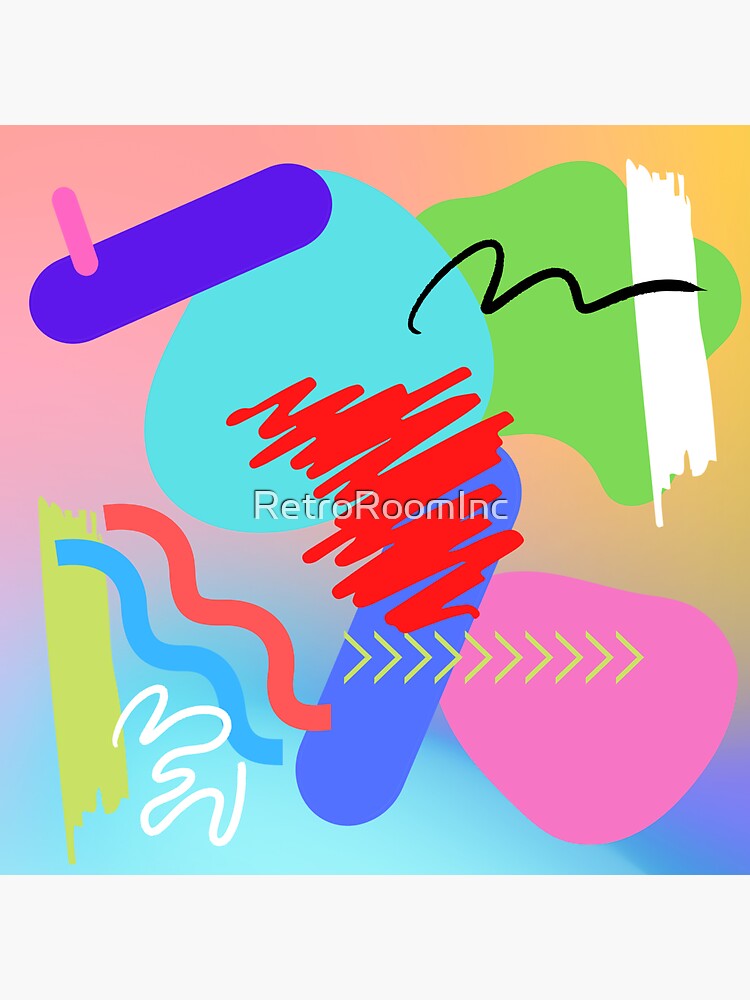 "Abstract art" Sticker by RetroRoomInc Redbubble