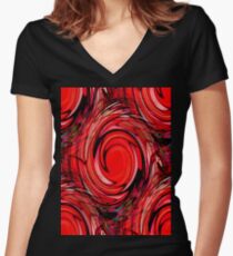 Maelstrom Variation 1 Women's Fitted V-Neck T-Shirt