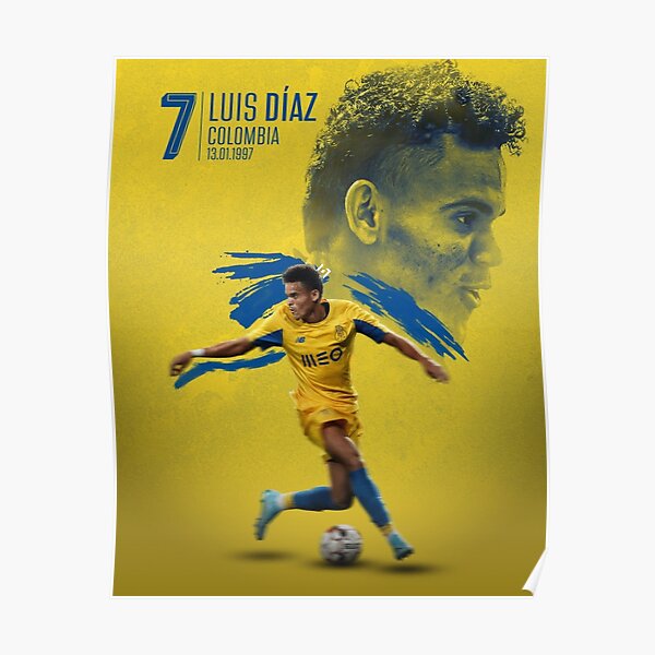 Luis Diaz Liverpool FC Art Print A4 A5 Luis Díaz Colombia -  Finland