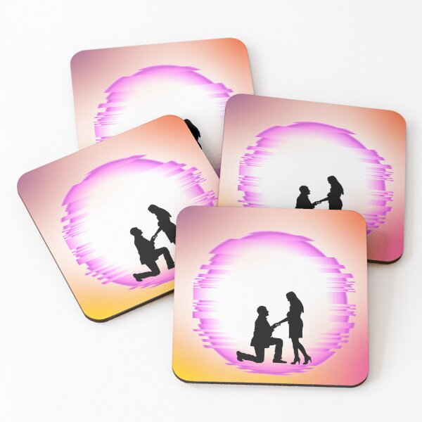 Item preview, happy love couple proposing each other designed and sold by Paramita Sen.