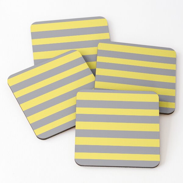 Item preview, Ultimate Gray and Illuminating Yellow in Horizontal Stripes designed and sold by NECHSTORE.