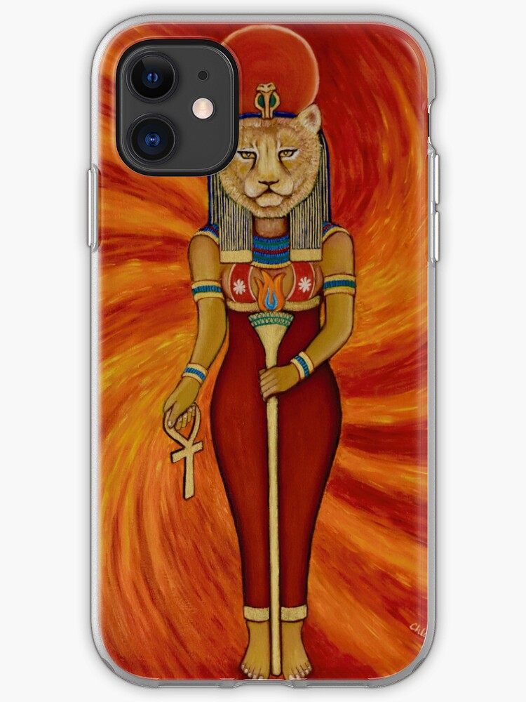Thumbnail 1 of 5, iPhone Case, Sekhmet Egyptian Lioness Goddess designed and sold by ChloeShalini.