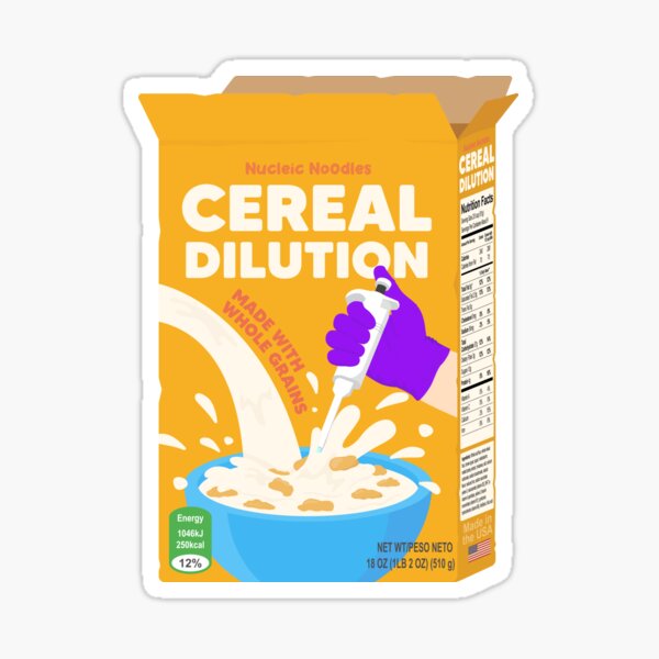 Cereal Dilution Sticker