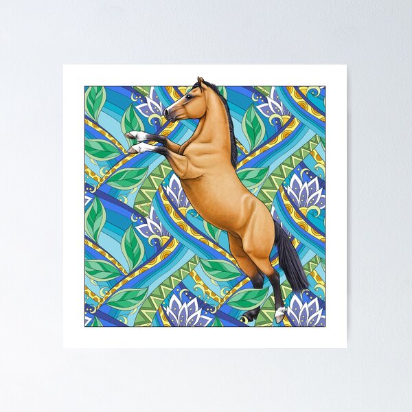Aperçu de l'œuvre Poney floral créée et vendue par Galuskaa.